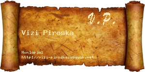 Vizi Piroska névjegykártya